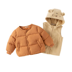 Dave&Bella Toddler Girls/Boys Winter Versatile Outwear Two-pieces Down Coats Sets