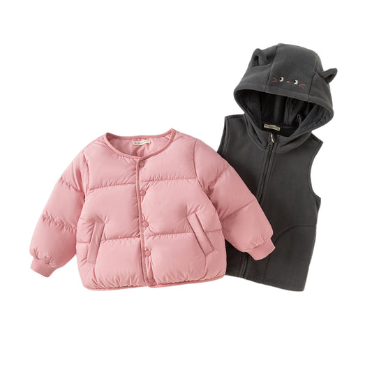Dave&Bella Toddler Girls/Boys Winter Versatile Outwear Two-pieces Down Coats Sets
