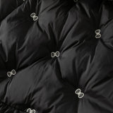 Dave&Bella Toddler Girls Winter Elegant Plush Collar Outdoor A-line Down Coats(wallet bag)
