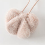 Dave&Bella Toddler Girls Winter Elegant Plush Collar Outdoor A-line Down Coats(wallet bag)