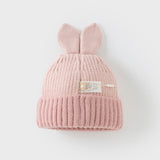 Dave&Bella Girls Cute Rabbit Style Beige/Pink Pullover Hats