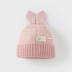Dave&Bella Girls Cute Rabbit Style Beige/Pink Pullover Winter Hats