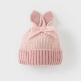 Dave&Bella Girls Cute Rabbit Style Beige/Pink Pullover Hats