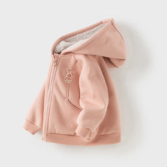 Dave&Bella Toddler Girls/Boys Autumn Multicolor Versatile Padded Hooded Coats