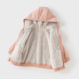 Dave&Bella Toddler/Kids Girls/Boys Multi-color Versatile Soft Long Sleeve Hooded Coats