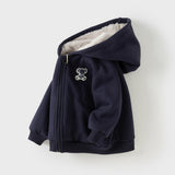 Dave&Bella Toddler/Kids Girls/Boys Multi-color Versatile Soft Long Sleeve Hooded Coats