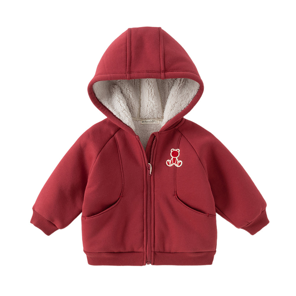 Dave&Bella Toddler/Kids Girls/Boys Multi-color Versatile Soft Long Sleeve Hooded Coats