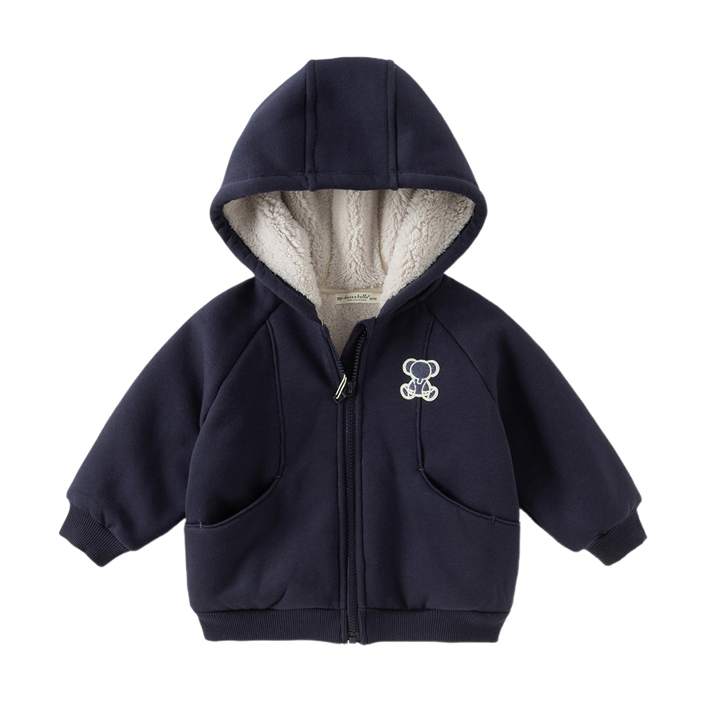 Dave&Bella Toddler/Kids Girls/Boys Multi-color Versatile Soft Long Sleeve Hooded Coats