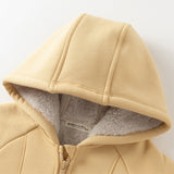 Dave&Bella Toddler/Kids Girls/Boys Multi-color Versatile Soft Long Sleeve Hooded Coats