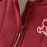 Dave&Bella Toddler/Kids Girls/Boys Multi-color Versatile Soft Long Sleeve Hooded Coats