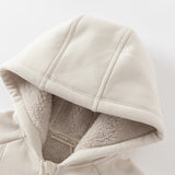Dave&Bella Toddler/Kids Girls/Boys Multi-color Versatile Soft Long Sleeve Hooded Coats