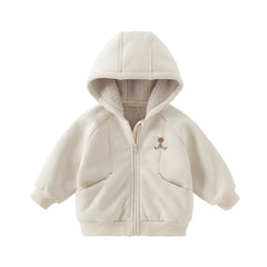 Dave&Bella Toddler/Kids Girls/Boys Multicolor Versatile Soft Long Sleeve Hooded Coats