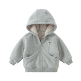 Dave&Bella Toddler/Kids Girls/Boys Multi-color Versatile Soft Long Sleeve Hooded Coats