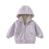 Dave&Bella Toddler/Kids Girls/Boys Multi-color Versatile Soft Long Sleeve Hooded Coats