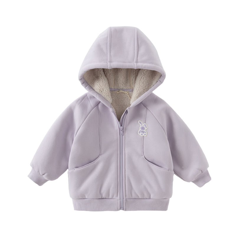 Dave&Bella Toddler/Kids Girls/Boys Multi-color Versatile Soft Long Sleeve Hooded Coats