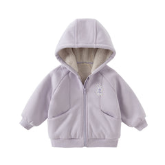 Dave&Bella Toddler/Kids Girls/Boys Multicolor Versatile Soft Long Sleeve Hooded Coats