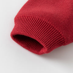 Dave&Bella Toddler Girls/Boys Red Turtle Cozy Fleece-lined Christmas Sweaters Tops