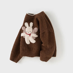 Dave&Bella Toddler Girls/Boys Autumn&Winter Cartoon Print Soft Chenille Sweater Tops