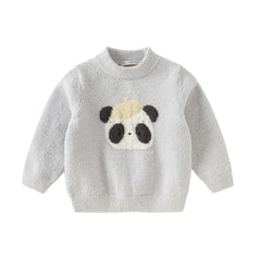 Dave&Bella Toddler Girls/Boys Autumn&Winter Cartoon Print Soft Chenille Sweater Tops