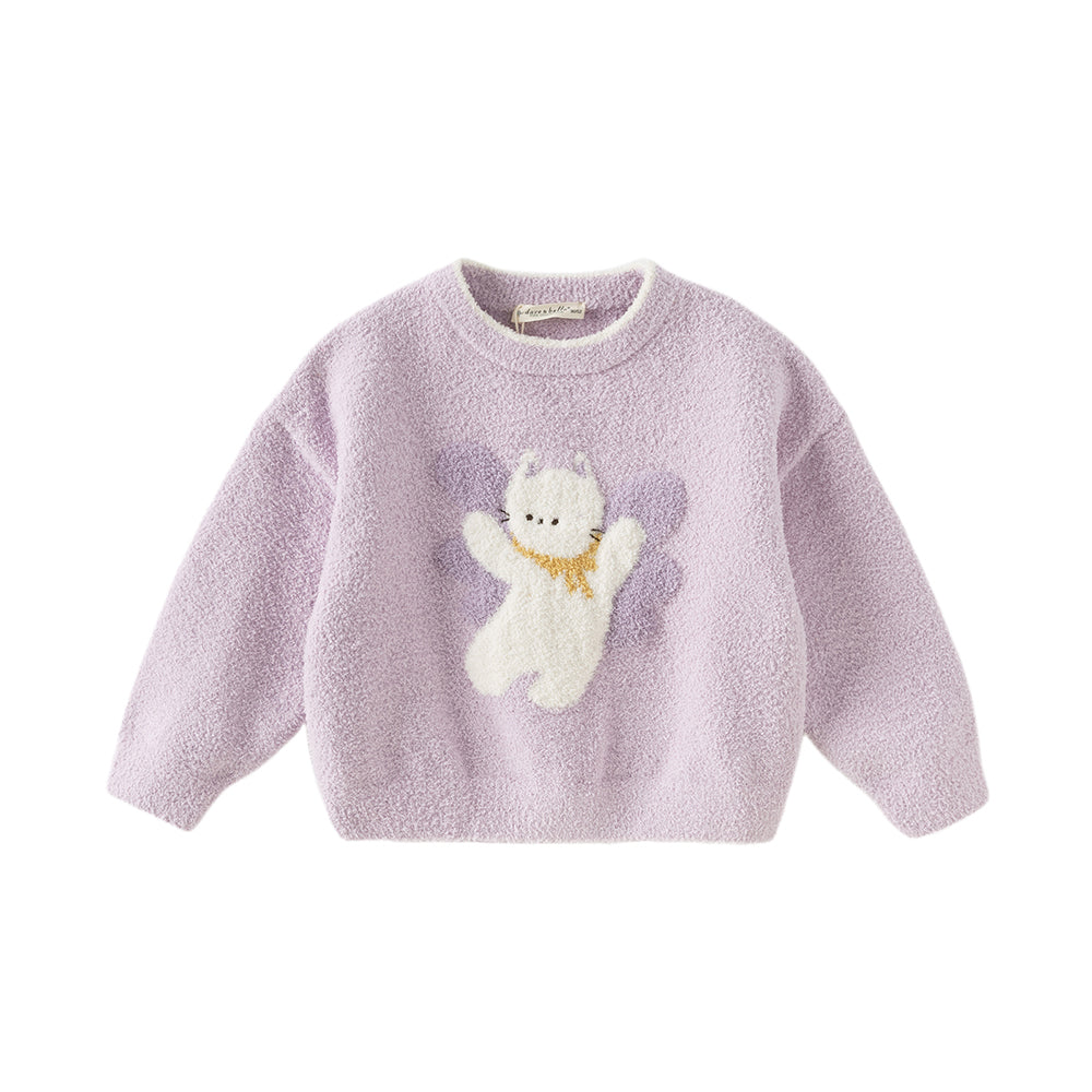 Dave&Bella Toddler Girls/Boys Soft Cute Animal Jacquard Chenille Sweater Tops