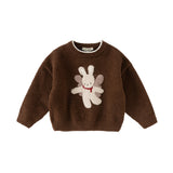 Dave&Bella Toddler Girls/Boys Soft Cute Animal Jacquard Chenille Sweater Tops