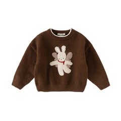 Dave&Bella Toddler Girls/Boys Autumn&Winter Cartoon Print Soft Chenille Sweater Tops