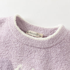 Dave&Bella Toddler Girls/Boys Autumn&Winter Cartoon Print Soft Chenille Sweater Tops
