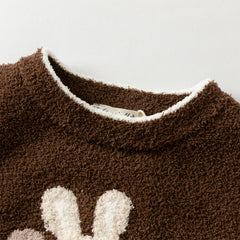 Dave&Bella Toddler Girls/Boys Autumn&Winter Cartoon Print Soft Chenille Sweater Tops