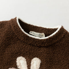 Dave&Bella Toddler Girls/Boys Autumn&Winter Cartoon Print Soft Chenille Sweater Tops