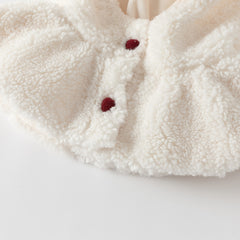 Dave&Bella Girls/Boys Plush Shawl Pullover Scarf All-in-One Ear Protection Winter Hats