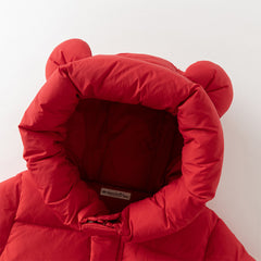 Dave&Bella Kids Girls/Boys Winter Cozy Outwear Windproof Hooded Long-style Down Coats