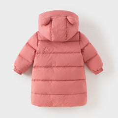 Dave&Bella Kids Girls/Boys Winter Cozy Outwear Windproof Hooded Long-style Down Coats
