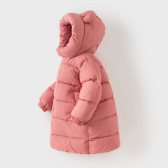 Dave&Bella Kids Girls/Boys Winter Cozy Outwear Windproof Hooded Long-style Down Coats