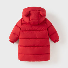 Dave&Bella Kids Girls/Boys Winter Cozy Outwear Windproof Hooded Long-style Down Coats