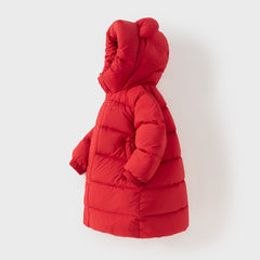 Dave&Bella Kids Girls/Boys Winter Cozy Outwear Windproof Hooded Long-style Down Coats