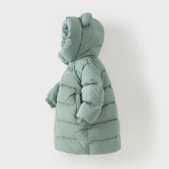 Dave&Bella Kids Girls/Boys Winter Cozy Outwear Windproof Hooded Long-style Down Coats