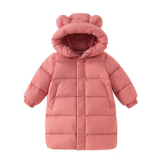 Dave&Bella Kids Girls/Boys Winter Cozy Outwear Windproof Hooded Long-style Down Coats