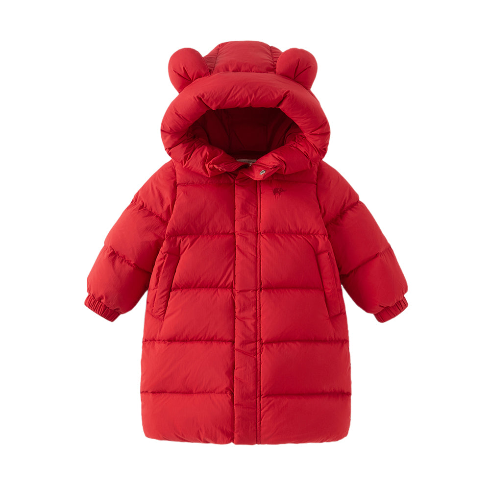 Dave&Bella Kids Girls/Boys Winter Cozy Outwear Windproof Hooded Long-style Down Coats