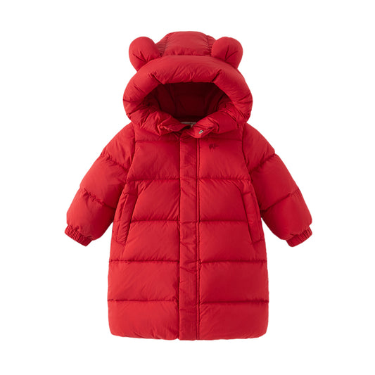 Dave&Bella Kids Girls/Boys Winter Cozy Outwear Windproof Hooded Long-style Down Coats