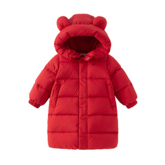 Dave&Bella Kids Girls/Boys Winter Cozy Outwear Windproof Hooded Long-style Down Coats