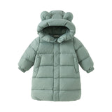 Dave&Bella Kids Girls/Boys Winter Cozy Outwear Windproof Hooded Long-style Down Coats