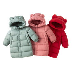 Dave&Bella Kids Girls/Boys Winter Cozy Outwear Windproof Hooded Long-style Down Coats