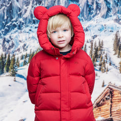 Dave&Bella Kids Girls/Boys Winter Cozy Outwear Windproof Hooded Long-style Down Coats