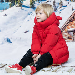 Dave&Bella Kids Girls/Boys Winter Cozy Outwear Windproof Hooded Long-style Down Coats