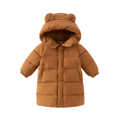 Dave&Bella Kids Girls/Boys Winter Cozy Outwear Windproof Hooded Long-style Down Coats