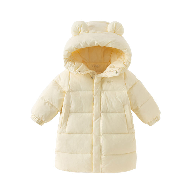 Dave&Bella Kids Girls/Boys Winter Cozy Outwear Windproof Hooded Long-style Down Coats