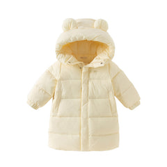 Dave&Bella Kids Girls/Boys Winter Cozy Outwear Windproof Hooded Long-style Down Coats