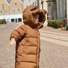 Dave&Bella Kids Girls/Boys Winter Cozy Outwear Windproof Hooded Long-style Down Coats