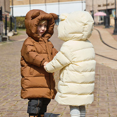 Dave&Bella Kids Girls/Boys Winter Cozy Outwear Windproof Hooded Long-style Down Coats