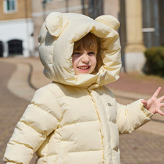 Dave&Bella Kids Girls/Boys Winter Cozy Outwear Windproof Hooded Long-style Down Coats